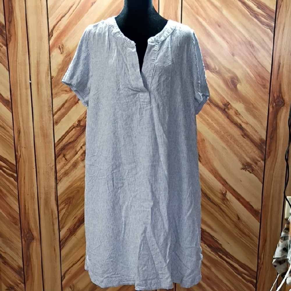 Tahari Stripes Above Knee Plus Size Mini Dress Size 2X